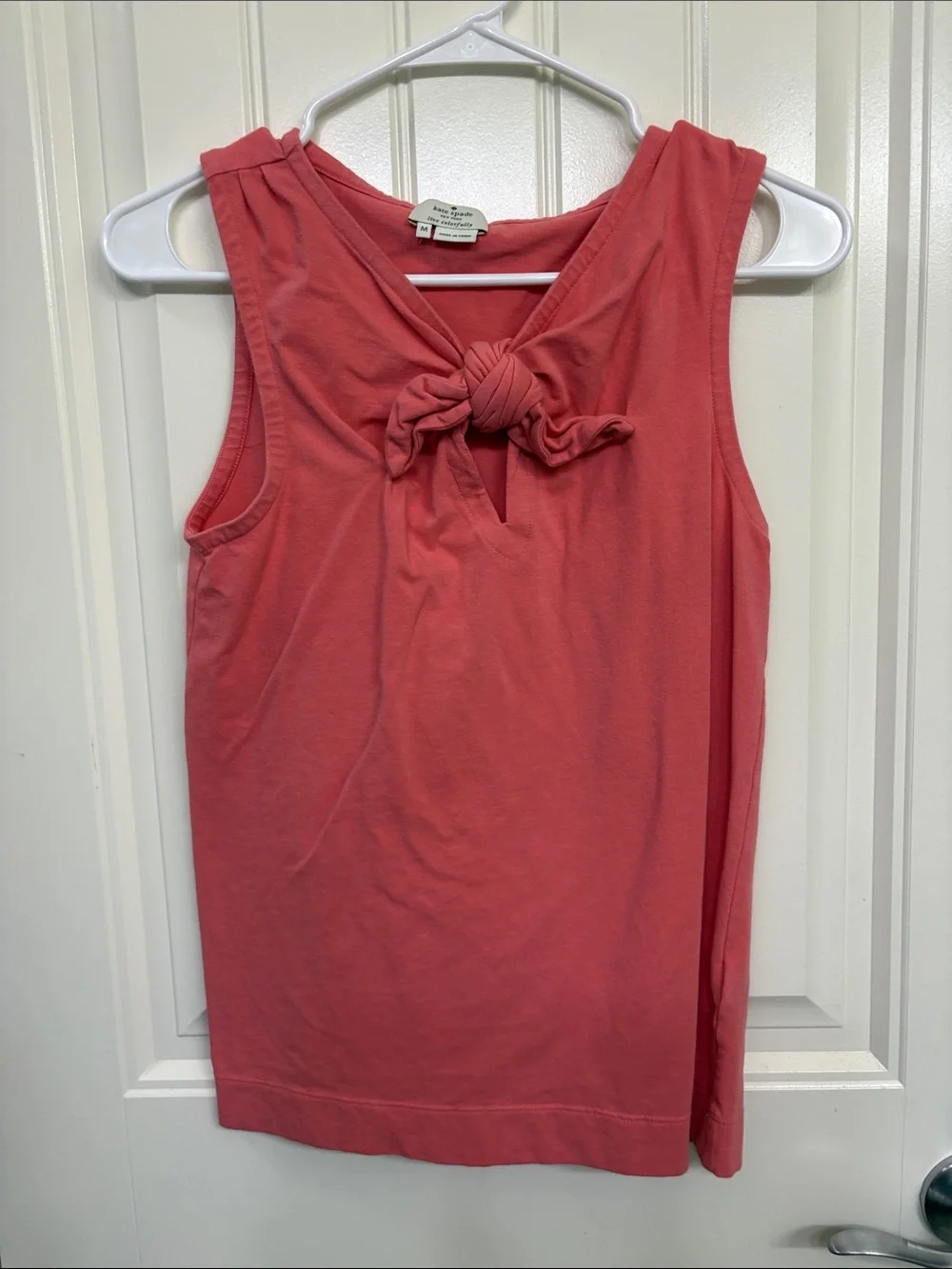 Kate‎ Spade Women's Coral Knot-Back Sleeveless Top Blouse
